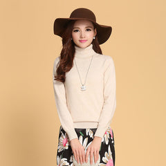 zocept Women's Cashmere Sweaters Winter Turtleneck Wool